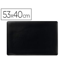 Vade Sobremesa Durable Negro Antideslizante Contorneado 53X40 Cm