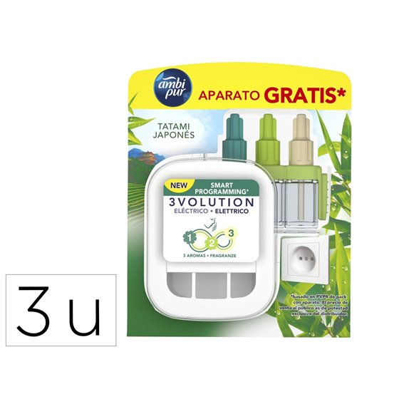 Ambientador Ambipur Electrico 3 Volution Japones Recambio 21,5 Ml