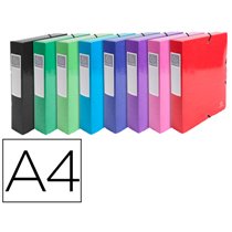 Carpeta De Proyecto Exacompta Iderama Carton Lustrado Plastificado Din A4 Lomo 80 Mm Colores Surtidos