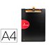 Carpeta Exacompta Exactive Con Tapa Polipropileno Negro Con Pinza Y Portaboligrafo Din A4