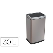 Papelera Metalica Q-Connect Con Sensor Automatico Capacidad 30 Litros 500X240X330 Mm