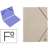 Carpeta Mariola Gomas Folio 3 Sencilla Carton Ecologico Color Gris