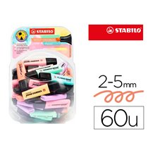Rotulador Stabilo Boss Fluorescente 70 Pastel Expositor Bombonera De 60 Unidades Colores Surtidos