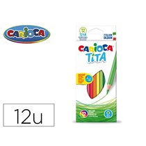 Lapices De Colores Carioca Tita Hexagonal Caja De 12 Unidades Colores Surtidos