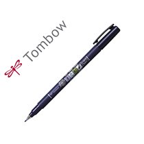 Rotulador Tombow Punta Pincel Dual Fudenosuke Punta Dura Tinta Base De Agua Negro