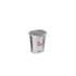 Papelera Contenedor Plasticforte Plastico Con Tapadera Y Pedal 18 Litros Color Plata 330X280X405 Mm