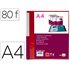 Carpeta Liderpapel 80 Fundas Canguro Pp Din A4 Rojo Translucido Portada Y Lomo Personalizable