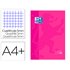 Recambio Color 1 Oxford Din A4+ 80 Hojas 90 Gr Cuadro 5 Mm 4 Taladros Color Fucsia