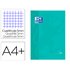 Recambio Color 1 Oxford Din A4+ 80 Hojas 90 Gr Cuadro 5 Mm 4 Taladros Color Ice Mint