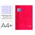 Recambio Color 1 Oxford Din A4+ 80 Hojas 90 Gr Cuadro 5 Mm 4 Taladros Color Rojo
