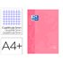 Recambio Color 1 Oxford Din A4+ 80 Hojas 90 Gr Cuadro 5 Mm 4 Taladros Color Rosa Chicle