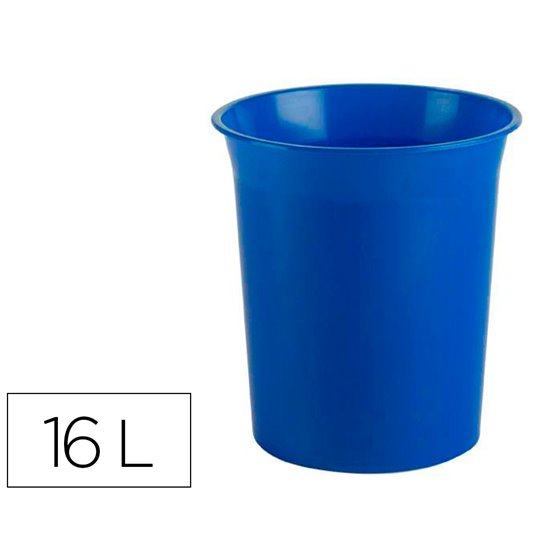 Papelera Plastico Archivo 2000 Antimicrobiana Sanitized Plastico Azul 18 Litros 290X310 Mm