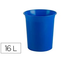 Papelera Plastico Archivo 2000 Antimicrobiana Sanitized Plastico Azul 18 Litros 290X310 Mm