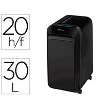 Destructora De Documentos Fellowes Lx-220 Capacidad De Corte 20 H Seguridad P4 Destruye Grapas Clips Y