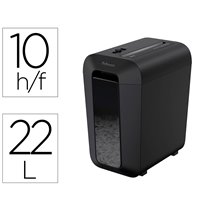 Destructora De Documentos Fellowes Lx-65 Capacidad De Corte 10 Hojas P4 Destruye Grapas Clips Y Tarjetas