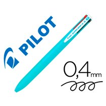 Boligrafo Pilot Super Grip G 4 Colores Retractil Sujecion De Caucho Tinta Base De Aceite Cuerpo Color Azul