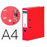 Archivador De Palanca Elba Chic Carton Forrado Pvc Con Rado Din A4 Lomo De 80 Mm Rojo