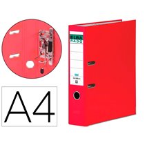 Archivador De Palanca Elba Chic Carton Forrado Pvc Con Rado Din A4 Lomo De 80 Mm Rojo