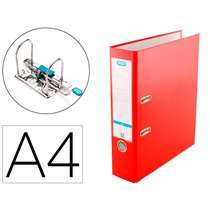 Archivador De Palanca Elba Top Carton Compacto Polipropileno Con Rado Din A4 Lomo De 80 Mm Rojo