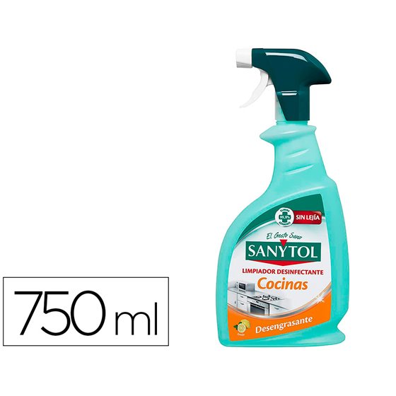 Limpiador Desinfectante Sanytol Para Cocinas Con Pistola Pulverizadora Bote De 750 Ml