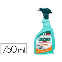 Limpiador Desinfectante Sanytol Para Cocinas Con Pistola Pulverizadora Bote De 750 Ml