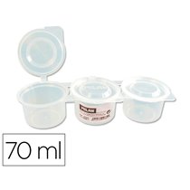 Vaso Para Mezcla Pinturas Milan Triple Con Tapa 70 Ml