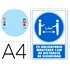 Pictograma Archivo 2000 Obligatorio Mantener 1,5 M De Distancia De Seguridad Pvc Color Azul 210X297 Mm