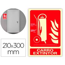 Pictograma Archivo 2000 Carro Extintor Pvc Rojo Luminiscente 210X300 Mm