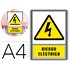 Pictograma Archivo 2000 Riesgo Electrico Pvc Amarillo Luminiscente 210X297 Mm