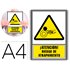Pictograma Archivo 2000 Atencion Riesgo De Atrapamiento Pvc Amarillo Luminiscente 210X297 Mm