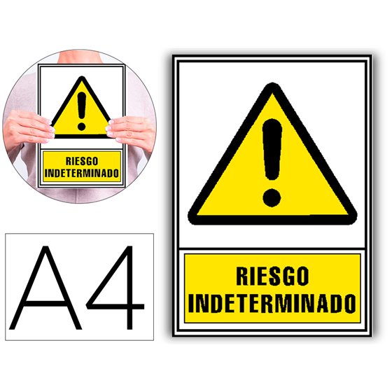 Pictograma Archivo 2000 Riesgo Indeterminado Pvc Amarillo Luminiscente 210X297 Mm