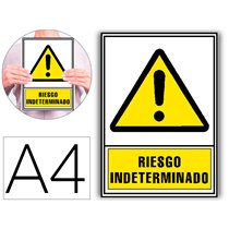 Pictograma Archivo 2000 Riesgo Indeterminado Pvc Amarillo Luminiscente 210X297 Mm