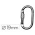 Mosqueton Faru Acero Galvanizado Virola 19 Mm Resistencia 25 Kn