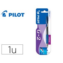Boligrafo Pilot G-2 Azul Tinta Gel Retractil Sujecion De Caucho En Blister