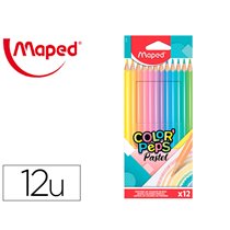 Lapices De Colores Maped Color Peps Caja De 12 Colores Pastel Surtidos