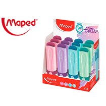 Rotulador Maped Fluorescente Peps Pastel Con Glitter Colores Surtidos