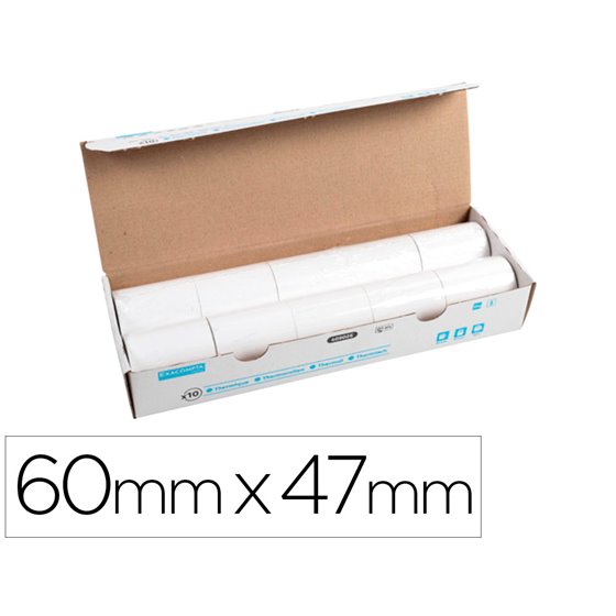 Rollo Sumadora Exacompta Termico 60 Mm X 47 Mm 55 G/M2
