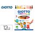 Rotulador Giotto Turbo Color Skin Tones Lavable Punta Bloqueada Caja De 12 Colores Surtidos