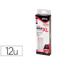 Barra Termofusible Plico Cola Max Xl Baja Temperatura 11,5 Mm De Diametro X 200 Mm De Alto Blister De 12 Unidades