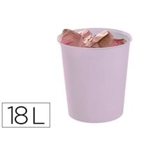 Papelera Plastico Archivo 2000 Ecogreen 100% Reciclada 18 Litros Color Malva Pastel