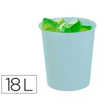 Papelera Plastico Archivo 2000 Ecogreen 100% Reciclada 18 Litros Color Azul Pastel