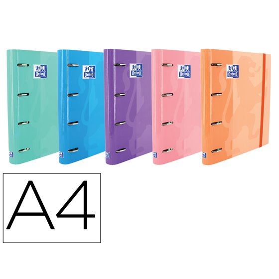 Carpeta Con Recambio Oxford Europeanbinder Classic 4 Anillas 35 Mm Cuadro 5 Mm Din A4 Tapa Extradura Con