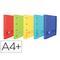 Carpeta Con Recambio Oxford Europeanbinder Live&Go Din A4+Polyfoam 4 Anillas 35 Mm Cuadro 5 Mm Colores Surtidos