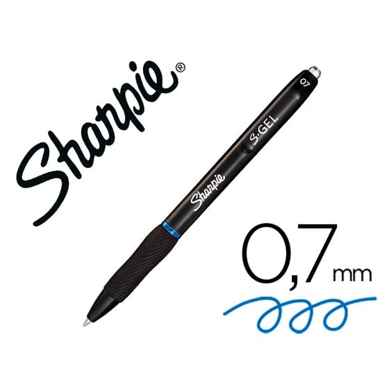 Boligrafo Sharpie Retractil Tinta Gel Punta 0,7 Mm Color Azul