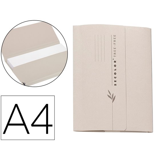 Subcarpeta Cartulina Tarifold 100% Ecologica 226 G/M2 Din A4 Con Solapa Y Bolsa Gran Capacidad Pack De 10 Unidades