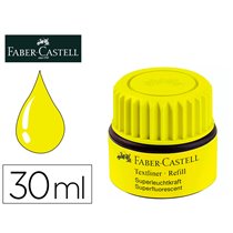 Tinta Rotulador Faber Castell Textliner Fluorescente 1549 Con Sistema Capilar Color Amarillo Bote 30 Ml