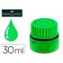 Tinta Rotulador Faber Castell Textliner Fluorescente 1549 Con Sistema Capilar Color Verde Bote 30 Ml