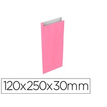 Sobre Papel Basika Celulosa Rosa Con Fuelle Xs 120X250X30 Mm Paquete De 25 Unidades