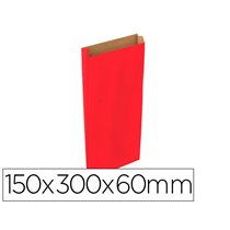 Sobre Papel Basika Kraft Rojo Con Fuelle S 150X300X60 Mm Paquete De 25 Unidades