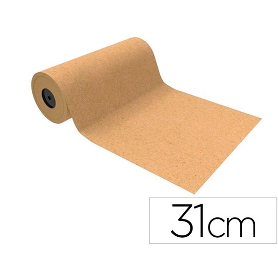 Papel De Regalo Basika Kraft Liso Natural Ancho 31 Cm Longitud 80 M